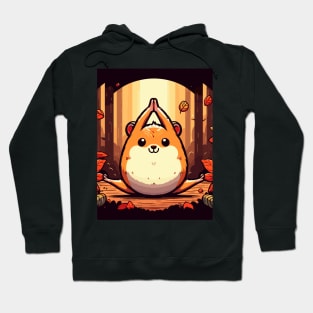 Cute cartoon fall hamster yoga Hoodie